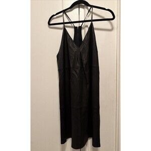 Alice+Olivia Leather Dress - Black - Size S